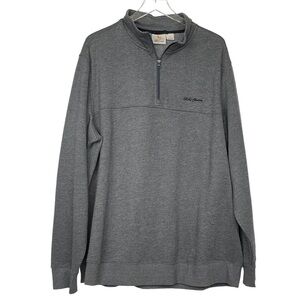 Field‎ & Stream Shirt Mens XL Grey 1/4 Zip Sweatshirt Cotton Blend Embroidered